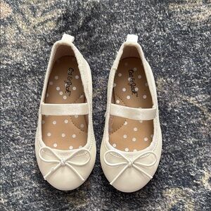 Cat & Jack Like New White Toddler Ballet Flats